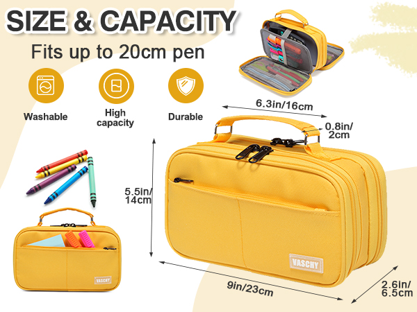 Large Pencil Pouch Bag Case