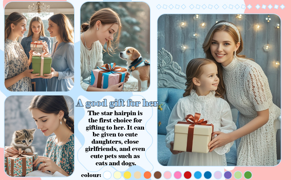 star hair clips