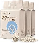 FUKUMARU Tofu Cat Litter - White Tea Scented Natural Lightweight Cat Litter Pellets, Dust Free Qu...