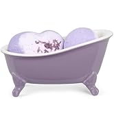 NEWHENGS 6.1" Vintage Ceramic Mini Decorative Clawfoot Bathtub Bar Soap Dish, Kitchen Sponge Hold...