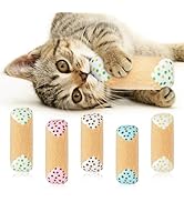 MALLMALL6 Catnip Toys for Cat - 5Pcs Cannoli Crinkle Paper Sound Catmint Toy Gift for Indoor Kitt...