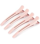 AIMIKE 4pcs Hair Clips for Styling Sectioning, No Crease Duck Billed Hair Clips with Silicone Ban...