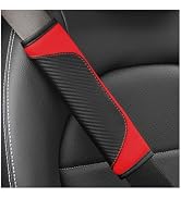 Osilly 2PCS Car Seat Belt Cover, Carbon Fiber Seatbelt Shoulder Protection, Soft Car Seat Belt St...