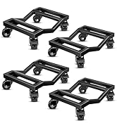 KEDSUM Car Dolly Set of 4, 6000 LBS Wheel Dolly, Heavy Duty Vehicle Dollies, Double V-Shaped Desi...
