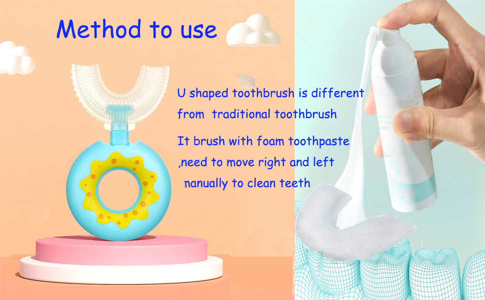 method to use for u shaped toothbrush