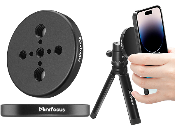 Magnetic Phone Tripod Mount Adapter 1/4