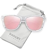 Danamy Sunglasses Womens Polarized Trendy Sunglasses - Men & Women Mirrored Driving Fishing Sun G...