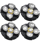 Shaver Replacement Heads Compatible with Microtouch Titanium Head Shaver, for Bald Men 4 Pack