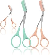 2Pcs Eyebrow Trimmer Scissors, Men Women Eyebrow Clippers, Comb Head Detachable, Safe Eyebrow Tri...
