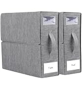Bed Sheet Organizer 2 Pack Foldable Linen Closet Organizers and Storage Full or Twin Size Bedshee...