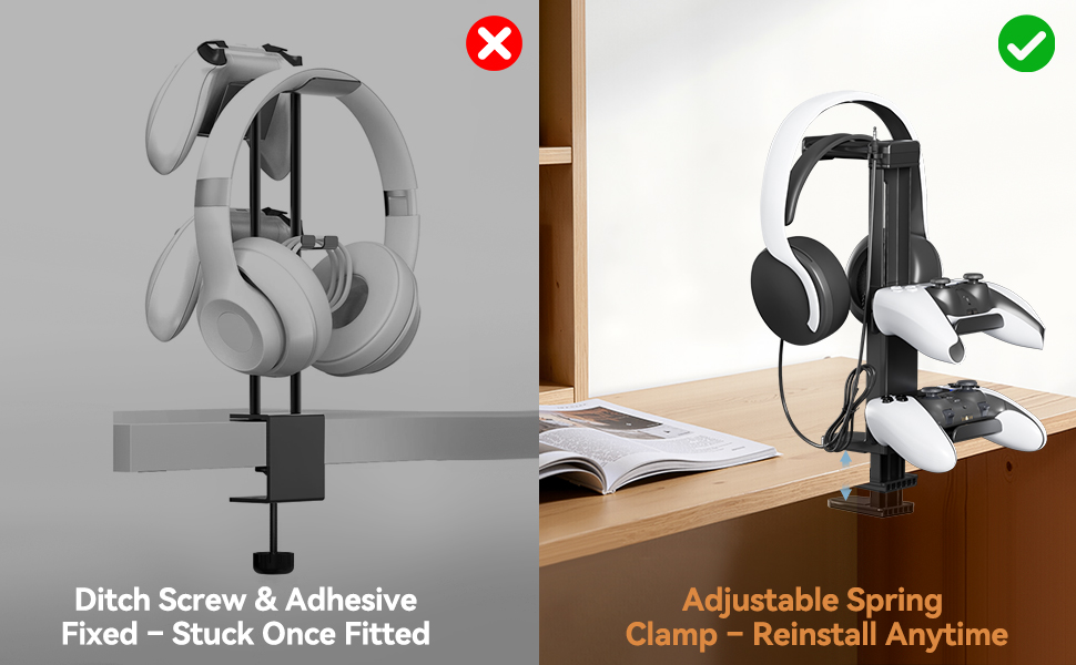 Controller & Headset Holder for Desk
