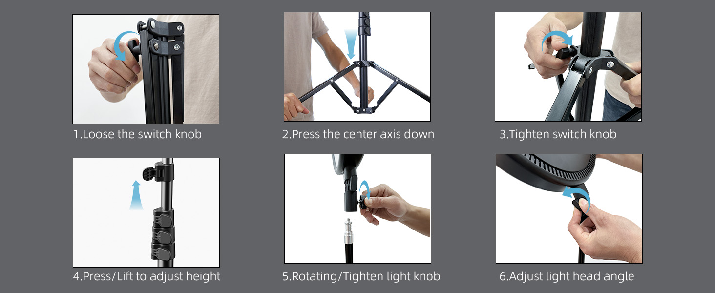 tripod for iphone with light