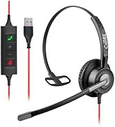Callez USB Headset with Mic, Computer Headset with ENC Dual Noise Cancelling Microphone & MS Team...