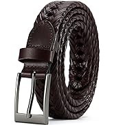 DOOPAI Mens Belts, Braided Leather Dress Belt,Woven Braided Belts for Gift Men Casual Jeans Golf