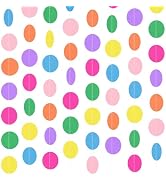 JOYIT 78ft Colorful Paper Circle Garland – 6 Pack Vibrant Easter Party Banners for Birthday, Wedd...