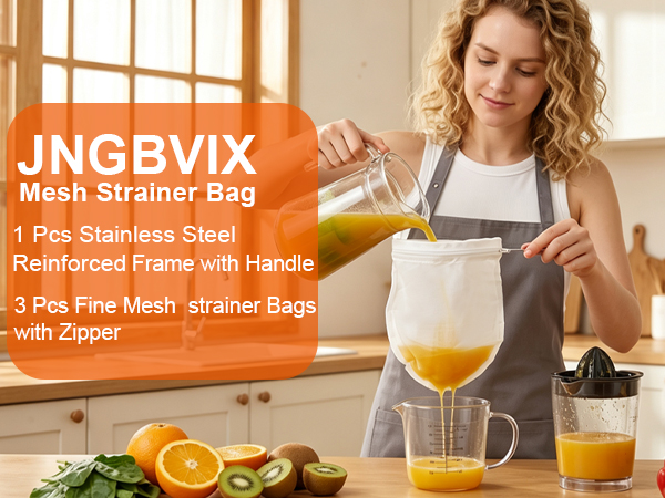 Healthy family lifestyle creating homemade organic almond milk with filter kit