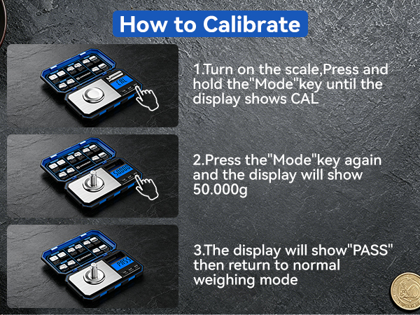 gold scale with calibration function