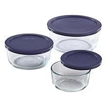 Pyrex Simply Store Meal Prep Glass Food Storage Container 6-Piece Set