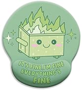 Blusabaca Dumpster on Fire Ergonomic Mouse Pad with Gel Wrist Rest, Funny | Comfort Wrist Support...