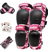 Simply Kids Knee and Elbow Pads with Wrist Guards, HardSoft Pad Tech. I CPSIA Certified Protectiv...