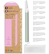 Dermaplane Razor, Eyebrow Razor with 8 Blades, Exfoliating Dermaplaning Tools for Women&Men, Faci...