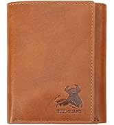 BULL GUARD Trifold Wallet with RFID For Men, Genuine Leather - Card and Cash Holder for Outdoors,...