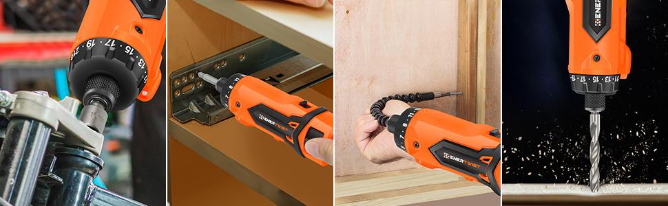 Cordless screwdriver set