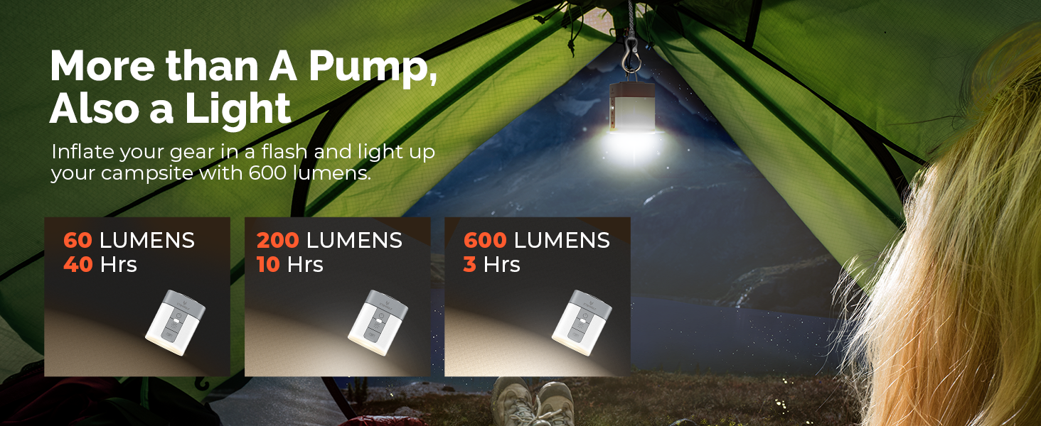 camp lights air pump for inflatables air mattress pump