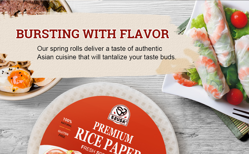 52usa Round rice paper 1 pack, 340G/PACK