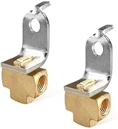 Wevdn 2 PCS 3-Way Brake Line Tee Fitting, Brass Brake Line Tee for 3/16" Tube with Mounting Brack...