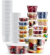 Hygloss Premium Plastic Deli Containers with Airtight Lids - Leakproof, Microwave, Dishwasher & F...