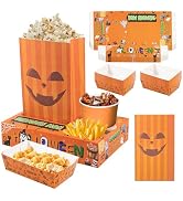 Rzoklot 48 PCS Halloween Movie Night Party Supplies – 24 Snack Boxes, 12 Food Trays, 12 Popcorn B...