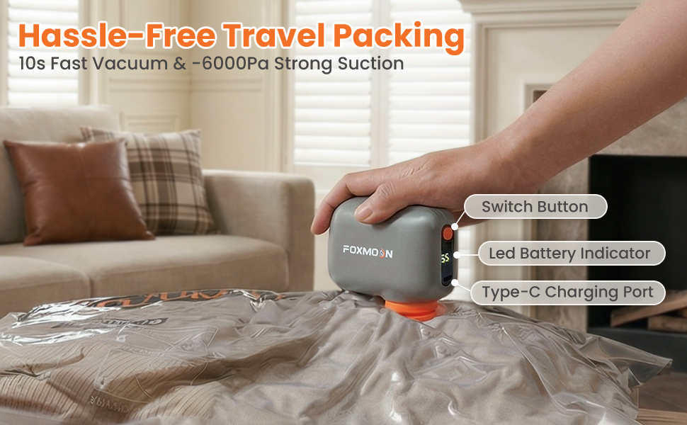 travel vacuum bags with pump
