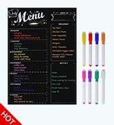 MoKo Magnetic Menu Board for Kitchen Fridge with 8 Color Chalk Markers, 16