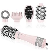 IG INGLAM 4 in 1 Blowout Hair Dryer Brush Set - Negative Ion Detachable Hair Dryer, Volumizer Sty...