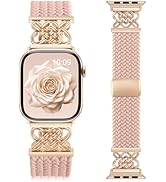 Braided Stretchy Band Compatible with Apple Watch Bands for Women 38mm 40mm 41mm 42mm 44mm 45mm 4...