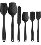 JIDSPWLS Food Grade Silicone Rubber Spatula Set for Baking, Cooking, and Mixing High Heat Resista...