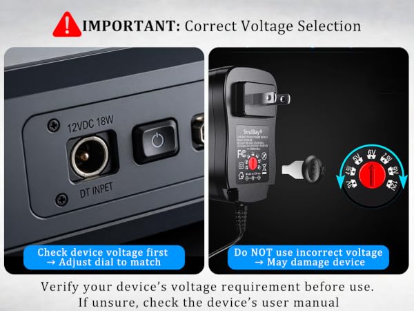 make sure you choose the correct voltage before use