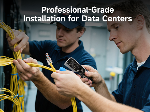 High-Performance Cat 6 Connectors for Gigabit Ethernet, RJ45 Pass Through Connector Ends