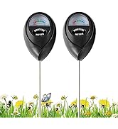 2 Pack Soil Moisture Meter, Plant Water Monitor, Lawn Moisture Meter,Soil Hygrometer Sensor for G...