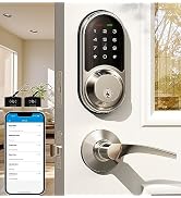 Veise Smart Lock with 2 Handles, Keyless Entry Door Lock Deadbolt with Handle Set, Smart Locks fo...