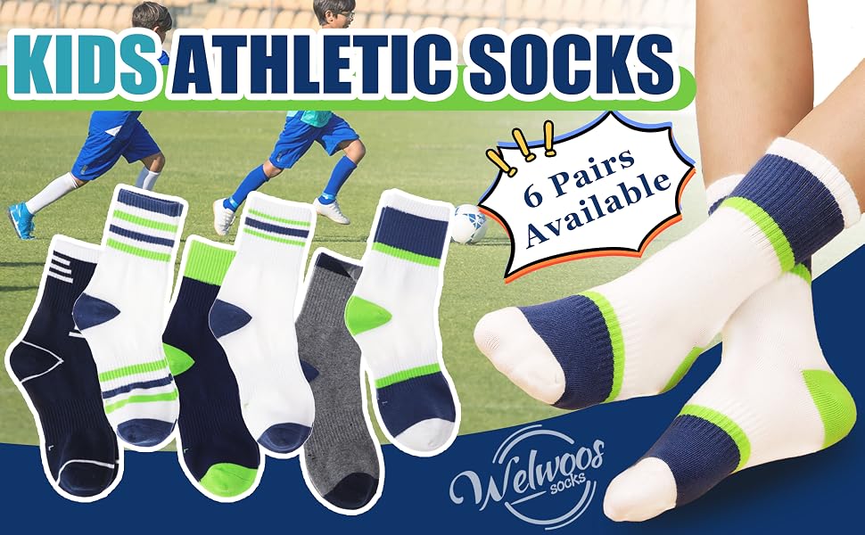 Welwoos Kids Sports Cotton Socks