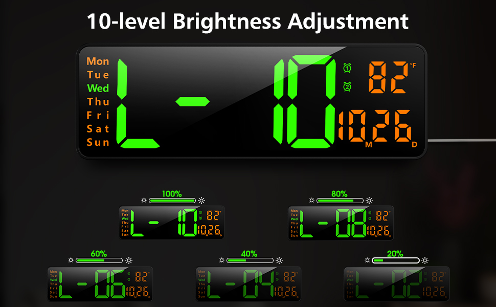 digital clock large display