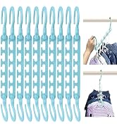 Wonder Hanger Max Kids 10-Pack Space Saving Cascading Hangers, Reinforced Hooks Swivels 360°, Clo...