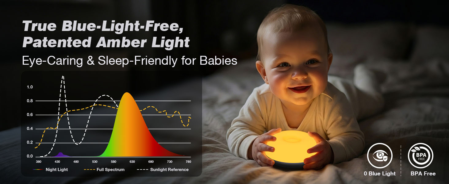 True Blue-Light-Free, eye-caring and sleep-friendly for baby