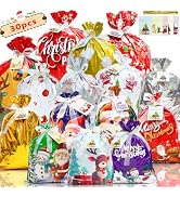 Koncci 30 Packs Christmas Wrapping Gift Bags, 14 Designs Traditional Style | 4 Sizes Large Medium...