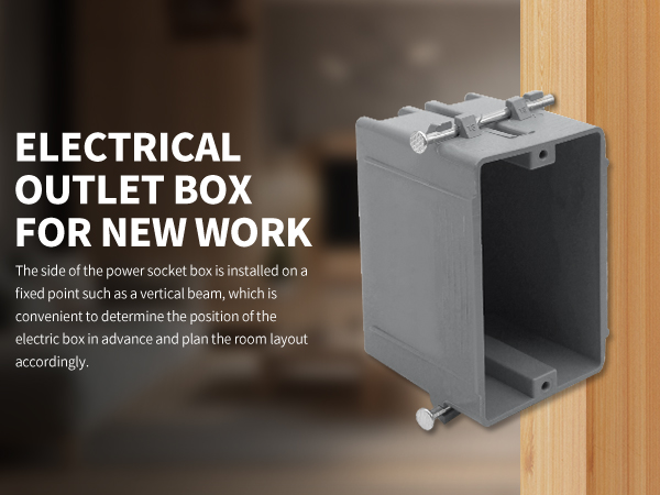 electrical outlet box for new work