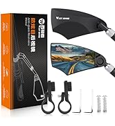 WEST BIKING Anti-Glare Handlebar Bike Mirror - Bike Rear View Mirror With Retractable & 360 ° Adj...