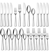 Stapava 20 Piece Silverware Set, Food-Grade Stainless Steel Flatware Sets for 4 Mirror Polished C...