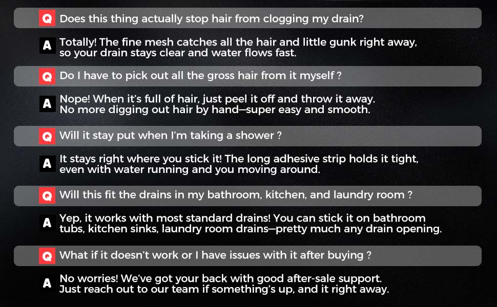 Disposable Shower Drain Hair Catcher
